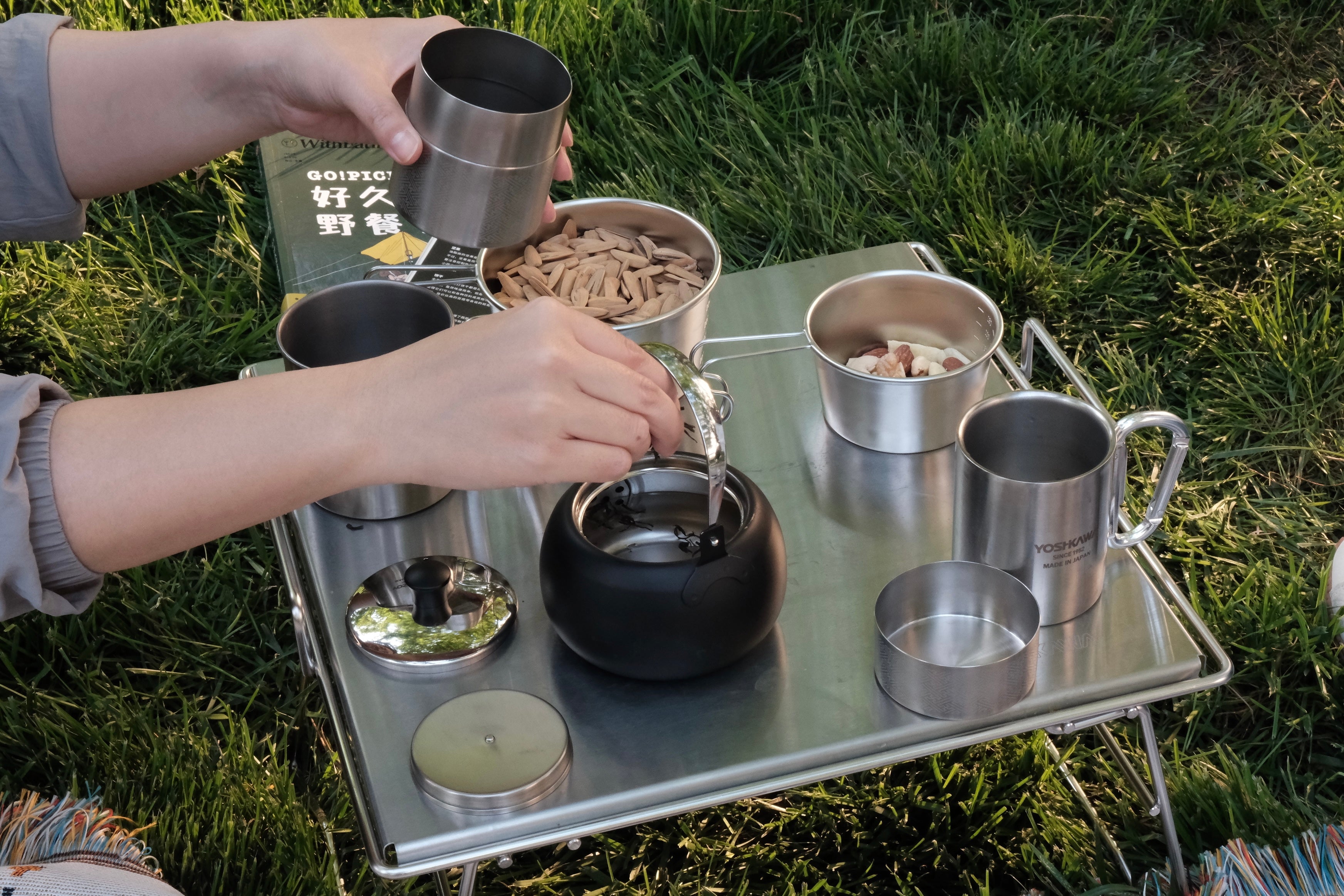 The tea can is small