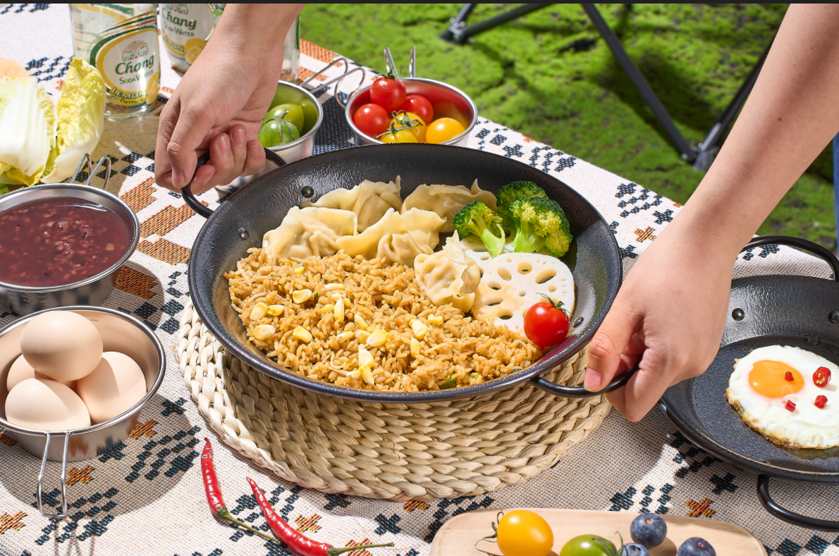 28cm Ice-Flower Matte Pure Iron Baking Pan